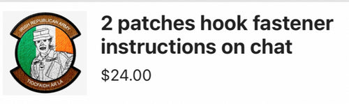 2 patches hook fastener instructions on chat - Thenextembroidery